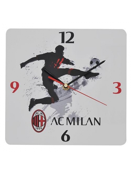 Orologio da parete in plexiglass AC MILAN
